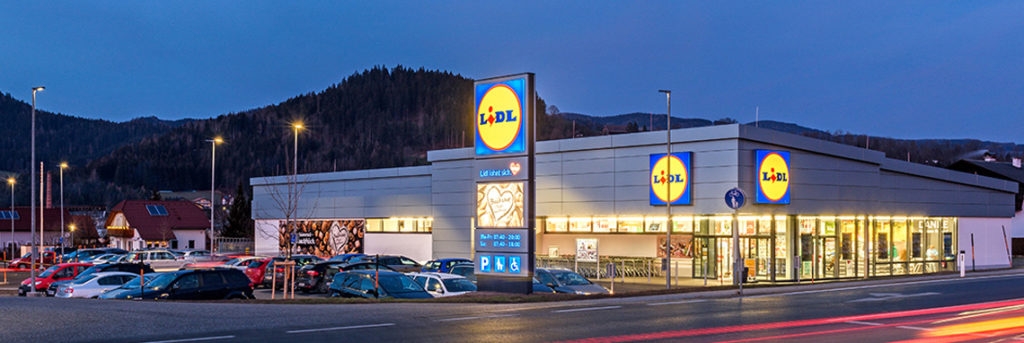 Lebensmittelgeschäft Lidl in Krieglach