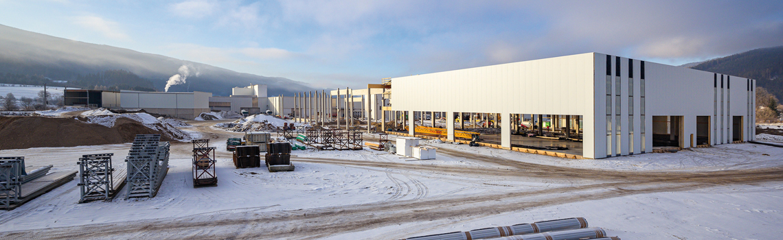 Industriebau, Gewerbebau, Kommunalbau - hier eine Produktionshalle in Bau