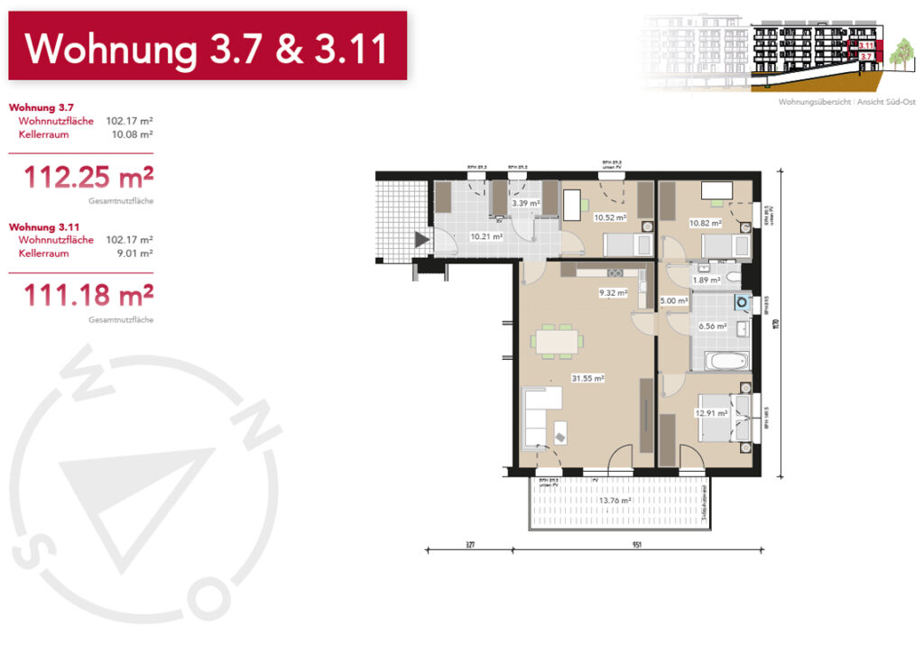 Wohnung 3.7