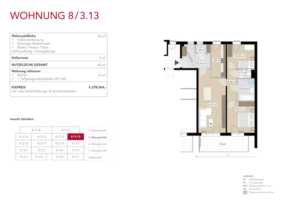 Wohnung 8/3.13