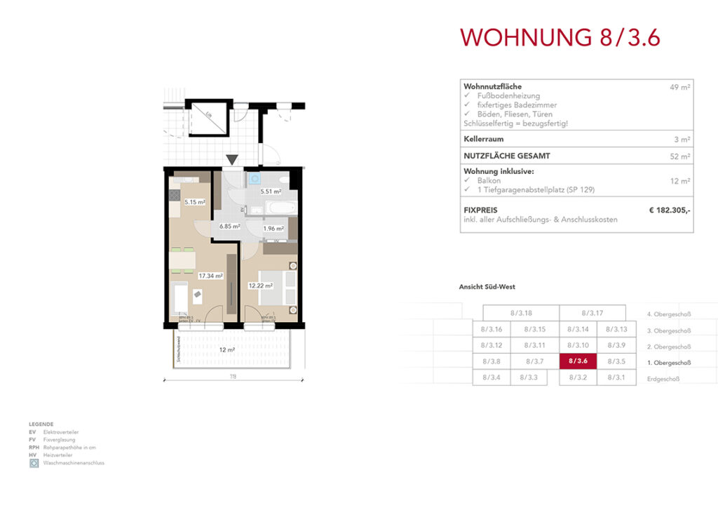 Wohnung 8/3.6