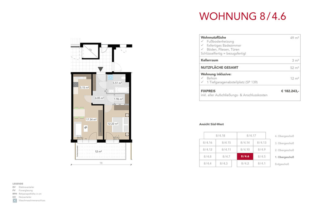 Wohnung 8/4.6