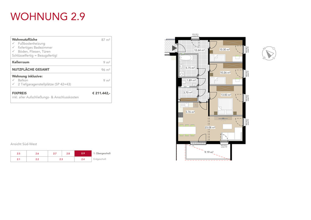 Wohnung 2.9